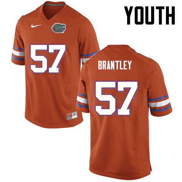 Florida Gators Youth #57 Caleb Brantley College Football Orange